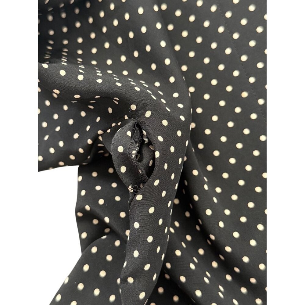 Vintage St. Gillian by Kay Unger Size 6 Dress Silk Shift Black White Polka Dot - Picture 5 of 7